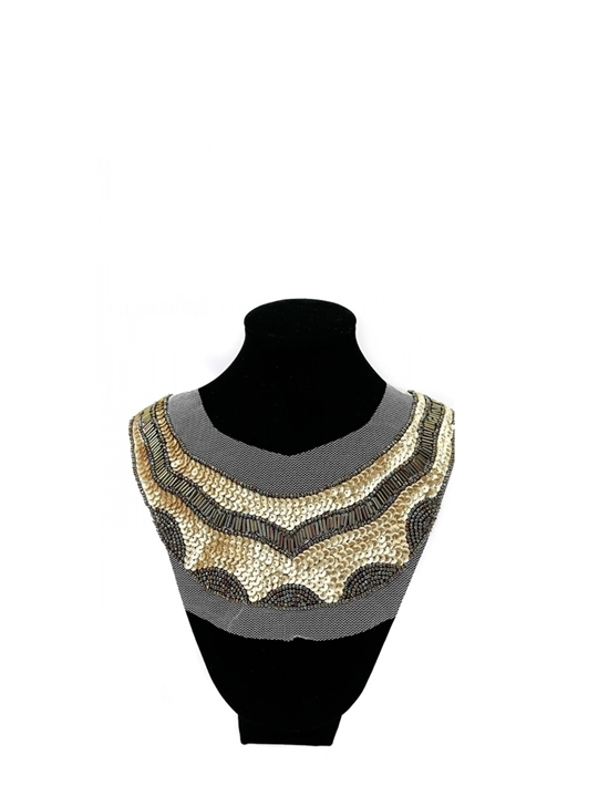 Gulere decorative din margele si paiete Collar Necklace