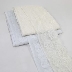 Lace, width 18 mm (13.72 m/roll)Code: 0575-1049 - Elastic Lace, width 80 mm (10 m/roll)Code: 21816