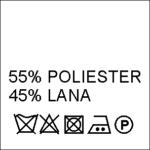 Composition Labels 55% Polyester and 45% Wool (1000 pcs/pack) 