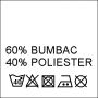 Composition Labels 60% Cotton and 40% Polyester (1000 pcs/pack)  - 1