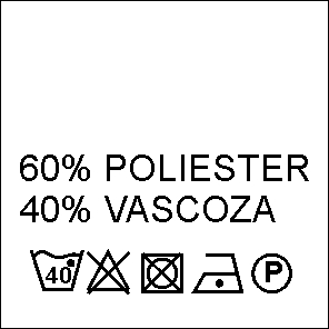 Composition Labels 60% Polyester and 40% Viscose (1000 pcs/pack) 