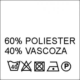 Etichete Compozitie 60% BUMBAC si 40% POLIESTER (1000 bucati/pachet) - Etichete Compozitie 60% POLIESTER si 40% VASCOZA (1000 bucati/pachet)