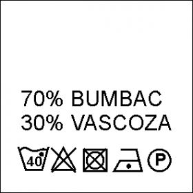 Etichete Compozitie 95% POLIESTER si 5% ELASTAN (1000 bucati/pachet) - Etichete Compozitie 70% BUMBAC si 30% VASCOZA (1000 bucati/pachet)