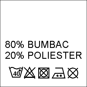 Etichete Compozitie 80% BUMBAC si 20% POLIESTER (1000 bucati/pachet)