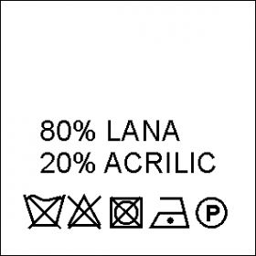 Composition Labels - Composition Labels 80% Wool and 20% Acrylic (1000 pcs/pack) 