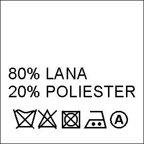 Composition Labels 80% Wool and 20% Polyester (1000 pcs/pack) 