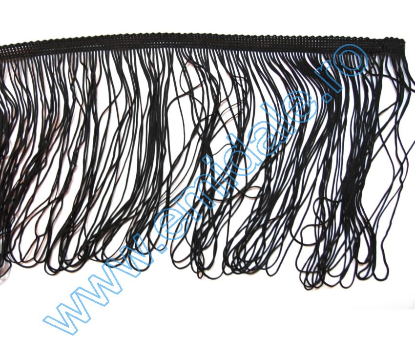 Franjuri, latime 20 cm, Negru (1 metru)Cod: FRANJ-8