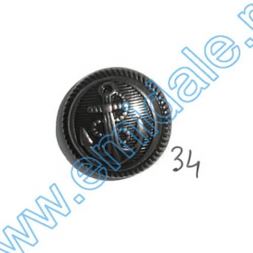 Metalized Plastic Buttons ABH024-4, Size 36 (144 pcs/pack)  - Buttons A539, Size 34 (100 pcs/pack)