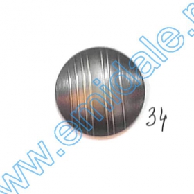 Metalized Plastic Button JU467/24 (100 pcs/pack) - Buttons A628, Size 34 (100 pcs/pack)