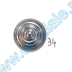 Metallized plastic buttons AB3429, Size 32 (144 pcs/pack) - Buttons A646, Size 34 (100 pcs/pack)