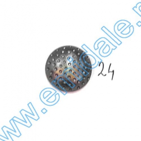 Metalized Plastic Button JU467/24 (100 pcs/pack) - Buttons A796, Size 24 (100 pcs/pack)