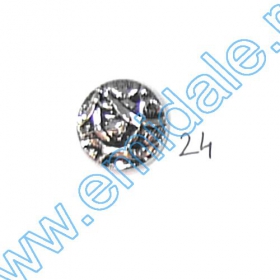 Metalized Plastic Button AB3457, Size 32 (144 pcs/pack) - Buttons A832, Size 24, Silver (100 pcs/pack)