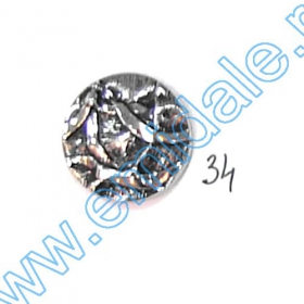 Metalized Plastic Buttons Ju1318, Size 34, Matt Silver (100 pcs/pack) - Buttons A832, Size 32, Silver (100 pcs/pack)