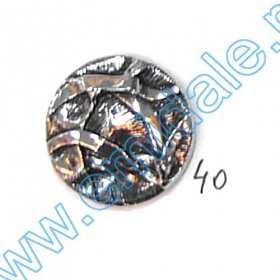 Buttons A2012, Size 28 (100 pcs/pack) - Buttons A832, Size 40, Silver (100 pcs/pack)