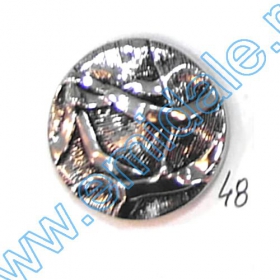 Metalized Plastic Buttons Ju1318, Size 34, Matt Silver (100 pcs/pack) - Buttons A832, Size 48, Silver (100 pcs/pack)