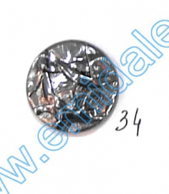 Plastic Metallized Shank Buttons, size 22 (144 pcs/pack) Code: B6361 - Buttons A832, Size 32, Dark Silver (100 pcs/pack)