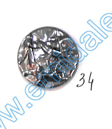 Buttons A832, Size 32, Dark Silver (100 pcs/pack)