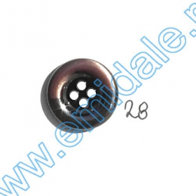 Plastic Metallized Shank Buttons, size 24 (100 pcs/pack) Code: S632 - Buttons A2012, Size 28 (100 pcs/pack)