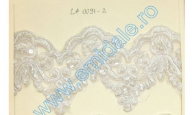 Dantela 0620-6158 (15 yards/rola) Dantela LA0091-2 (16 yards/rola) Alb