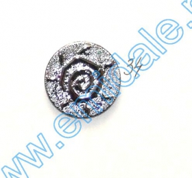 Nasture din Plastic Metalizat JU467/28 (100 buc/punga) Nasturi Plastic Metalizati JU882, Marime 34, Argintii (100 buc/pachet)