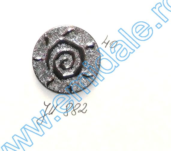 Nasturi Plastic Metalizati JU882, Marime 40, Argintii  (100 buc/pachet) 