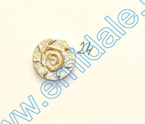 Metalized Plastic Buttons JU882, Size 24, Gold (100 pcs/pack)