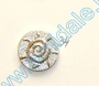 Metalized Plastic Buttons JU882, Size 34, Gold (100 pcs/pack) - 1