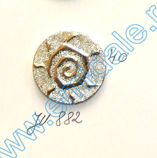 Metalized Plastic Buttons JU882, Size 40, Gold (100 pcs/pack)