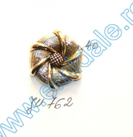 Four Holes Buttons 11HB-H614, Size 34, Gold - Metalized Plastic Buttons JU762, Size 40 (100 pcs/pack)