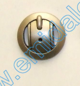 Plastic Buttons JU932, Size 34, Antique Brass (100 pcs/pack) - Metalized Plastic Buttons Ju1318, Size 34, Matt Silver (100 pcs/pack)