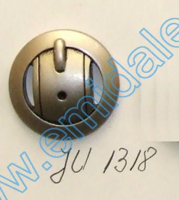 Buttons A587, Size 48 (100 pcs/pack) - Metalized Plastic Buttons Ju1318, Size 40, Matt Silver (100 pcs/pack)