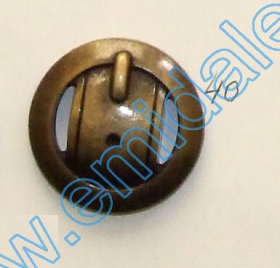 Buttons A539, Size 34 (100 pcs/pack) - Metalized Plastic Buttons JU1318, Size 40, Antique Brass (100 pcs/pack)