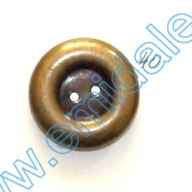 Nasture Plastic Metalizat JU049, Marime 24, Argintiu (100 buc/punga)  - Nasturi Plastic Metalizati K283, Marimea 40, Antic Brass (100 buc/pachet) 