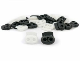 Capat Snur cu Clips, Ø5 mm (20 bucati/pachet) Cod: 160069 - Opritori Snur, Alb, Negru (500 bucati/set)Cod: W017-1041