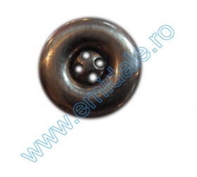 Buttons with Two Holes BP587/54 (25 buc/pack) - Metalized Plastic Button AB3457, Size 32 (144 pcs/pack)