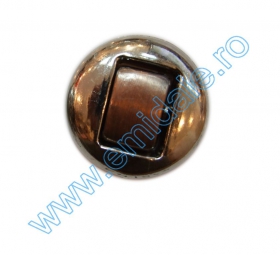 Metalized Plastic Button JU467/24 (100 pcs/pack) - Buttons AH1213, Size 40 (144 pcs/pack)