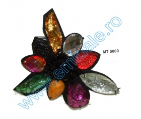 Aplicatii cu Cristale MT0270 Aplicatii Vestimentare, Multicolor, lungime 11 cm (4 bucati/pachet)
