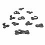 Covered Hook and Eye Clasps, Black, 37 mm (144 sets/pack)Code: 0300-4301 - 1