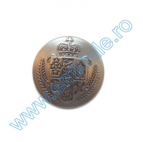 Buttons with Two Holes KOD4397/80 (10 buc/pack) - Plastic Buttons JU932, Size 40, Silver (100 pcs/pack)