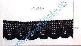 Pasmanterie cu Paiete, latime 6 cm (9 metri/rola)Cod: EMI40668 - Pasmanterie C15704  Neagra (50 yards/rola)