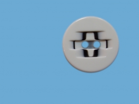 Plastic Buttons - 2 Holes Buttons 0312-0111/48 (100 pcs/pack) Color: White