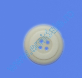 Nasture Plastic cu Picior 0311-1425/44 (100 bucati/punga)  - Nasturi cu Patru Gauri 0313-1393/44 (100 buc/punga) Culoare: Alb