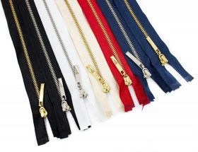 Metallic Zippers -  50cm Metallic Zipper with 3 mm Teeth  (50 pcs/pack)