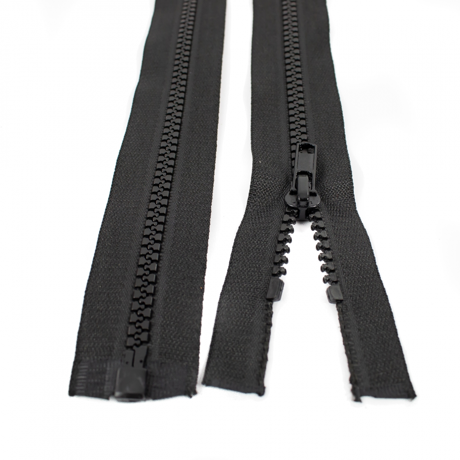 15 cm Injected Zippers (50 pcs/pack) Color: Black