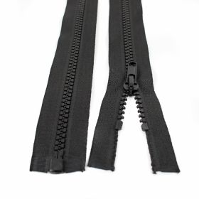 Injected Zippers - 15 cm Injected Zippers (50 pcs/pack) Color: Black