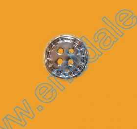 4 Holes Buttons A2003, Size 36 (100 pcs/pack) - 4 Holes Buttons 601/16 (100 pcs/pack) Color: Silver