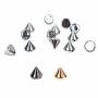 Plastic Sew-on Studs, 8.5 mm, Silver (100 pcs/pack ) - 2