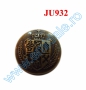 Nasture Plastic Metalizat JU932, Marimea 34, Antic Brass (100 buc/punga)  - 1