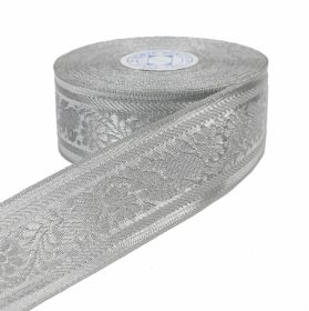 Silver Metalic Braid, width 38 mm (16.4 m/roll) - Silver Metalic Braid, width 38 mm (16.4 m/roll)