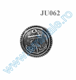 Nasturi A363-SA, Marimea 48 (100 buc/pachet) Nasture Plastic Metalizat JU062, Marime 34, Argintiu (100 buc/punga)